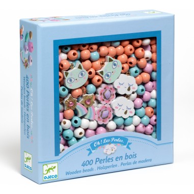 Perles en bois - Arc en ciel - : jouets, déco, puériculture - Djeco
