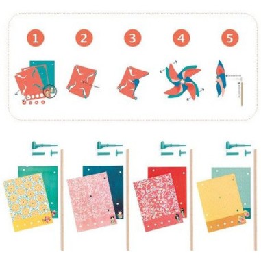Moulins à vent Sweet - Do it Yourself - Djeco Moulins à vent Sweet - Do it Yourself - Djeco