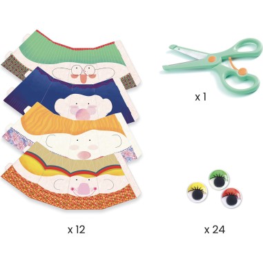 Djeco - Collages Des Petits - Coupe Coupe, Bonhommes Djeco - Collages Des Petits - Coupe Coupe, Bonhommes