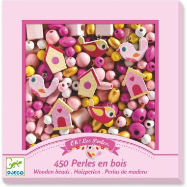 Djeco - Perles Et Bijoux - Perles Bois - Oiseaux Djeco - Perles Et Bijoux - Perles Bois - Oiseaux