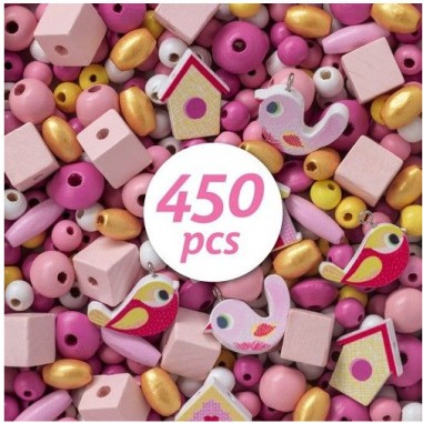 Djeco - Perles Et Bijoux - Perles Bois - Oiseaux Djeco - Perles Et Bijoux - Perles Bois - Oiseaux