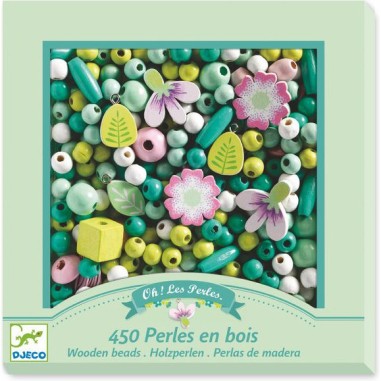 Djeco - Perles et bijoux - Perles bois - Feuilles et fleurs Djeco - Perles et bijoux - Perles bois - Feuilles et fleurs