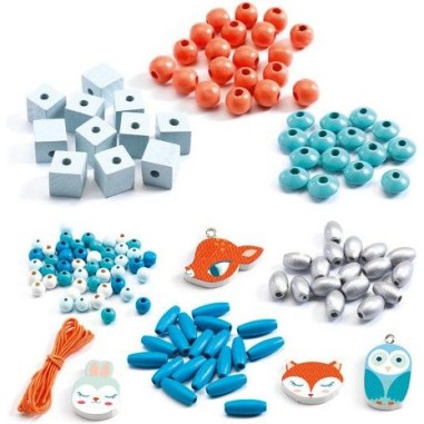 Djeco - Perles et bijoux - Perles bois - Petits animaux Djeco - Perles et bijoux - Perles bois - Petits animaux