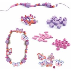 Djeco - Perles et bijoux - Perles bois - Papillons 2