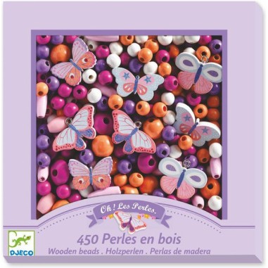 Djeco - Perles et bijoux - Perles bois - Papillons Djeco - Perles et bijoux - Perles bois - Papillons