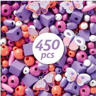 Djeco - Perles et bijoux - Perles bois - Papillons Djeco - Perles et bijoux - Perles bois - Papillons