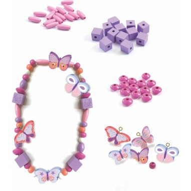 Djeco - Perles et bijoux - Perles bois - Papillons Djeco - Perles et bijoux - Perles bois - Papillons