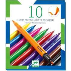 Djeco - Les Couleurs - Pour Les Grands - 10 Feutres Pinceaux
