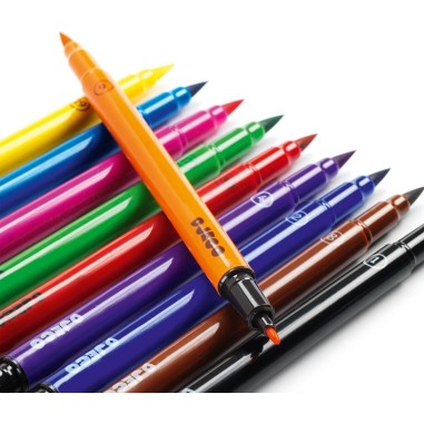 Djeco - Les Couleurs - Pour Les Grands - 10 Feutres Pinceaux Djeco - Les Couleurs - Pour Les Grands - 10 Feutres Pinceaux