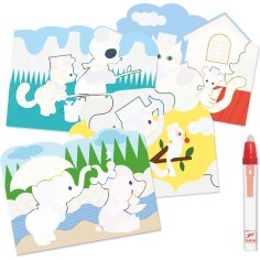 Djeco - Coloriage pour les petits - Caché dehors 2