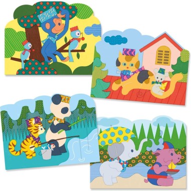 Djeco - Coloriage pour les petits - Caché dehors Djeco - Coloriage pour les petits - Caché dehors