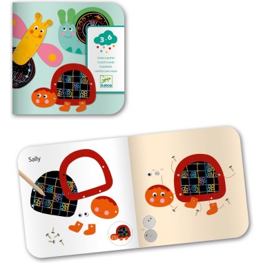 Djeco - Cartes à  gratter pour les petits - Gratte les animaux rigolos Djeco - Cartes à  gratter pour les petits - Gratte les animaux rigolos