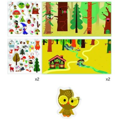 La forêt magique histoires de stickers - Djeco La forêt magique histoires de stickers - Djeco