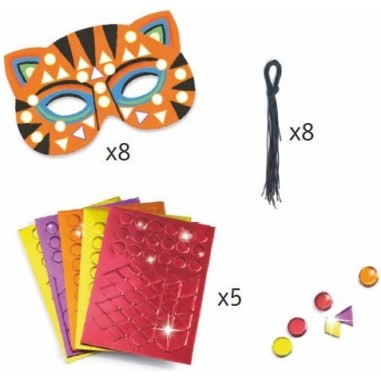 Masques à Décorer "Animaux de la Jungle" Do It Yourself Djeco Masques à Décorer "Animaux de la Jungle" Do It Yourself Djeco