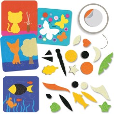 Collage feutrine douce nature - loisirs créatifs - Djeco 2