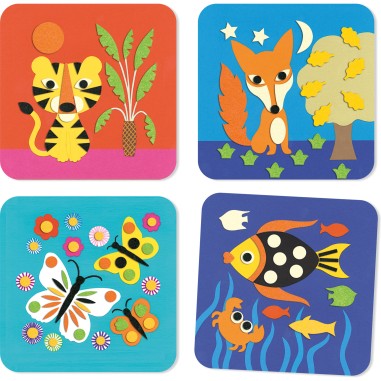 Collage feutrine douce nature - loisirs créatifs - Djeco Collage feutrine douce nature - loisirs créatifs - Djeco
