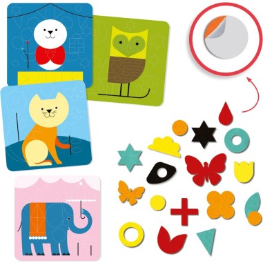 Djeco - Collages pour les petits - Douces créatures Djeco - Collages pour les petits - Douces créatures