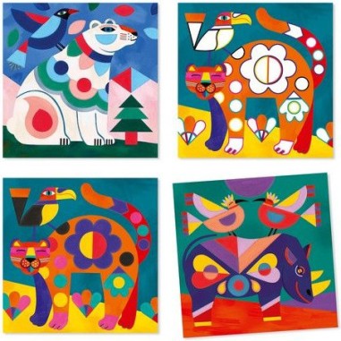 Cartes à peindre Djeco Le Bestiaire Dès 6 ans Cartes à peindre Djeco Le Bestiaire Dès 6 ans