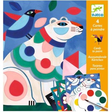 Cartes à peindre Djeco Le Bestiaire Dès 6 ans Cartes à peindre Djeco Le Bestiaire Dès 6 ans
