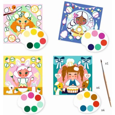 Cartes à peindre Djeco - Le goûter - dès 6 ans Cartes à peindre Djeco - Le goûter - dès 6 ans