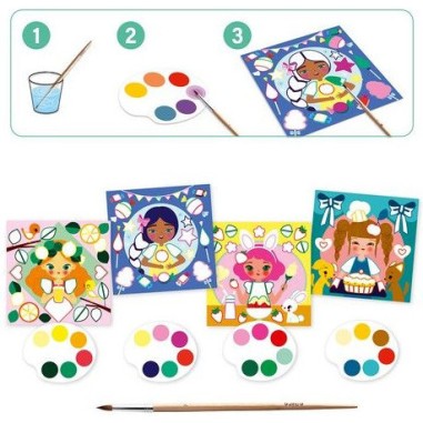 Cartes à peindre Djeco - Le goûter - dès 6 ans Cartes à peindre Djeco - Le goûter - dès 6 ans