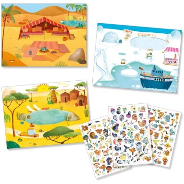 Décalcos - Savane, désert et pôle nord - Djeco Décalcos - Savane, désert et pôle nord - Djeco