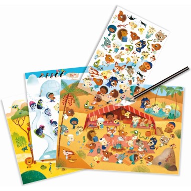 Décalcos - Savane, désert et pôle nord - Djeco Décalcos - Savane, désert et pôle nord - Djeco