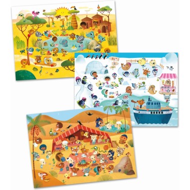 Décalcos - Savane, désert et pôle nord - Djeco Décalcos - Savane, désert et pôle nord - Djeco