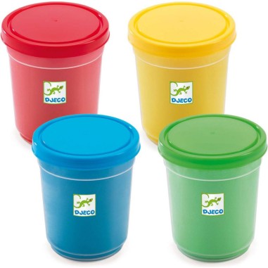 Djeco - Le matériel des maternelles - 4 pots de pâte à modeler Djeco - Le matériel des maternelles - 4 pots de pâte à modeler