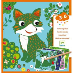 Djeco - Cartes à  gratter pour les petits - Petites bêtes