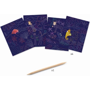 Djeco - Cartes à  gratter - Nature luxuriante Djeco - Cartes à  gratter - Nature luxuriante