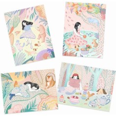 Djeco - Cartes à  gratter - Le pique-nique 2