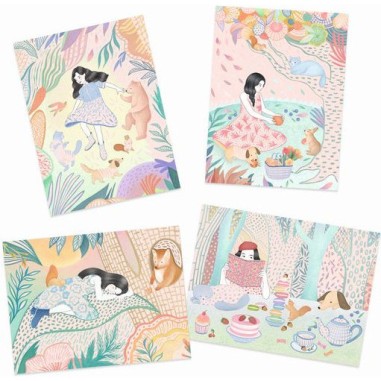 Djeco - Cartes à  gratter - Le pique-nique Djeco - Cartes à  gratter - Le pique-nique