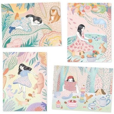 Djeco - Cartes à  gratter - Le pique-nique Djeco - Cartes à  gratter - Le pique-nique