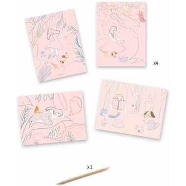 Djeco - Cartes à  gratter - Le pique-nique Djeco - Cartes à  gratter - Le pique-nique