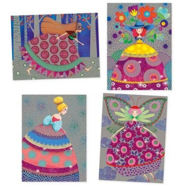 Djeco - Cartes à  gratter - Le bal des coquettes Djeco - Cartes à  gratter - Le bal des coquettes