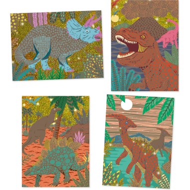 Djeco - Petits cadeaux - Cartes à gratter - Le règne des dinosaures Djeco - Petits cadeaux - Cartes à gratter - Le règne des dinosaures