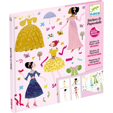 Stickers et paper dolls : robes des 4 saisons - djeco - Djeco