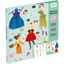 Stickers paper doll trop mode - loisirs créatifs - Djeco - la PouleAPois