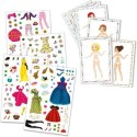 Stickers paper doll trop mode - loisirs créatifs - Djeco - la PouleAPois