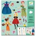 Stickers paper doll trop mode - loisirs créatifs - Djeco - la PouleAPois