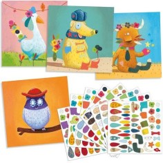 Créer des animaux avec des stickers - loisirs créatifs - Djeco 2