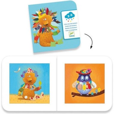 Créer des animaux avec des stickers - loisirs créatifs - Djeco Créer des animaux avec des stickers - loisirs créatifs - Djeco