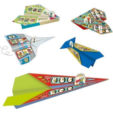 Origami avions - pliage - activité enfant - Djeco Origami avions - pliage - activité enfant - Djeco