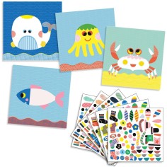 Créer des animaux marins avec des stickers - Djeco 2