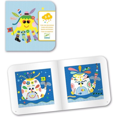 Créer des animaux marins avec des stickers - Djeco Créer des animaux marins avec des stickers - Djeco