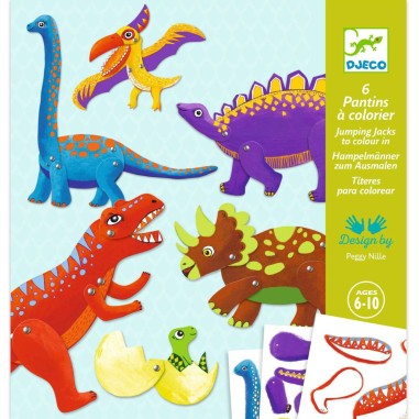 Création petits pantins dinos - loisirs créatifs - Djeco