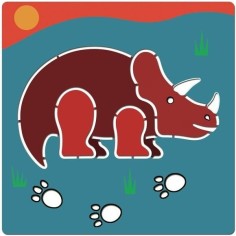 Pochoirs dinosaures - loisirs créatifs - Djeco 2