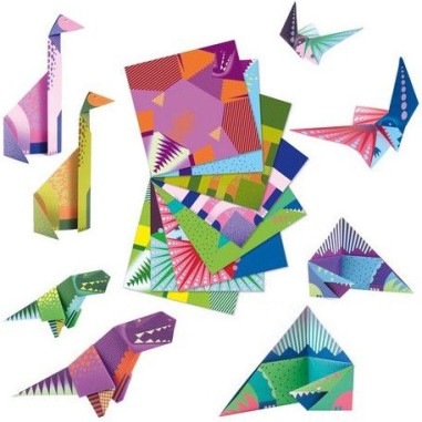 Origami facile dinosaures - activité enfant - Djeco Origami facile dinosaures - activité enfant - Djeco