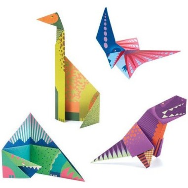 Origami facile dinosaures - activité enfant - Djeco Origami facile dinosaures - activité enfant - Djeco